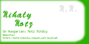 mihaly motz business card